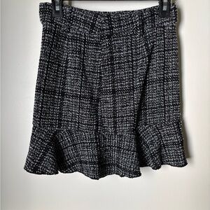 Black and White Tweed Skirt
